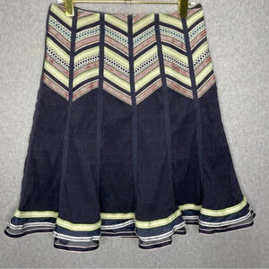 Nanette Lepore Herringbone Embroidered Surfin Safari Skirt